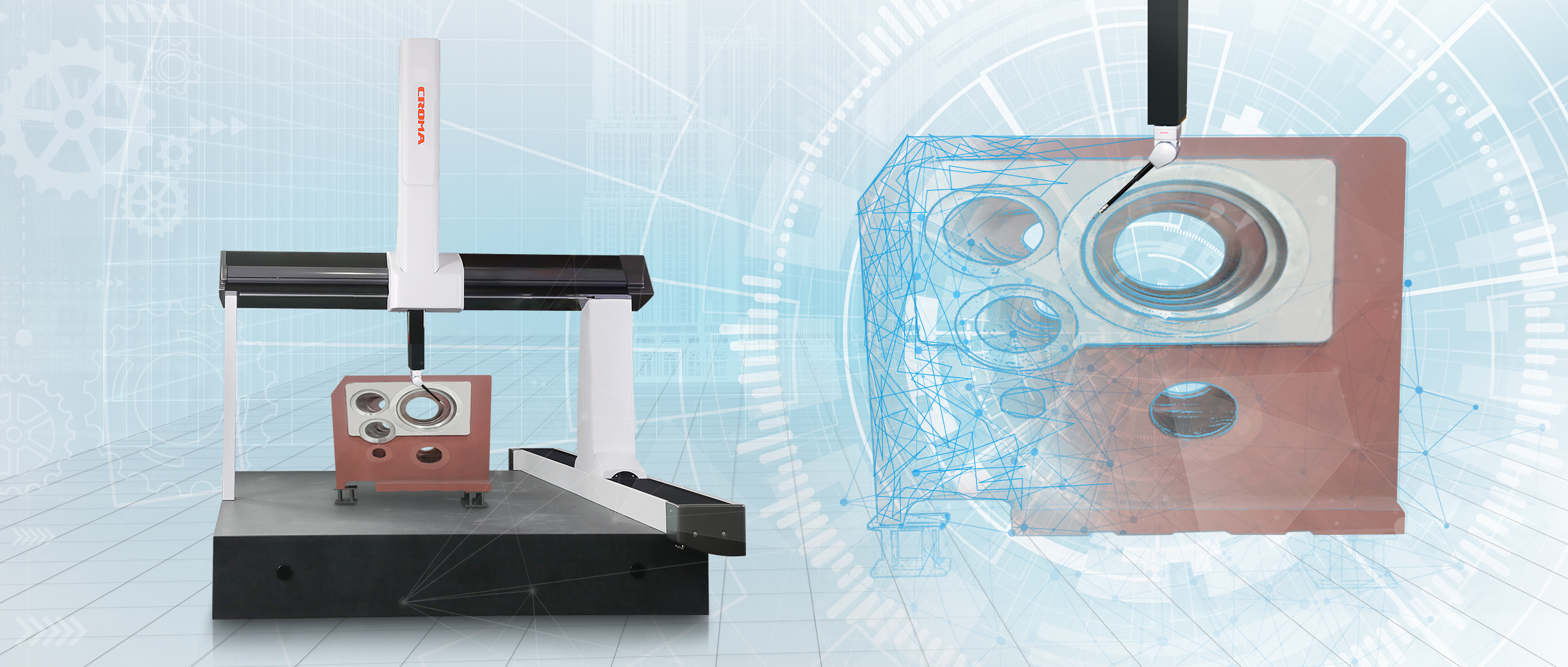 Croma三坐標如何對大型機床床身進行高效測量？